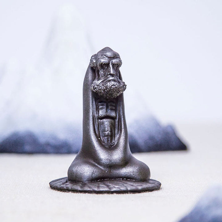 Buddha Stones手作り 達磨 鉄粉 錆 鋳造 樹脂 像 室内装飾