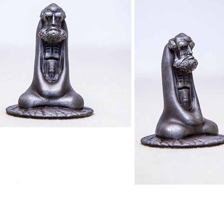 Buddha Stones手作り 達磨 鉄粉 錆 鋳造 樹脂 像 室内装飾