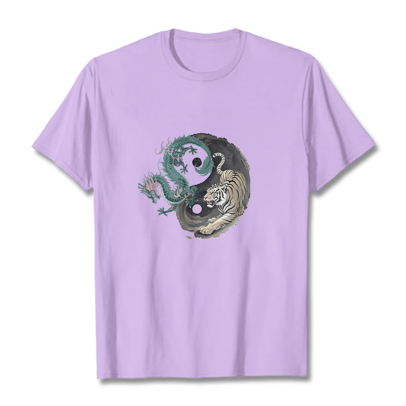 Buddha Stones、虎、龍、陰陽コットンTシャツ - 梅 - 2XL - image 16
