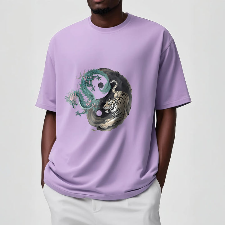 Buddha Stones、虎、龍、陰陽コットンTシャツ - image 18