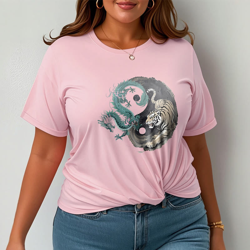 Buddha Stones、虎、龍、陰陽コットンTシャツ - image 19