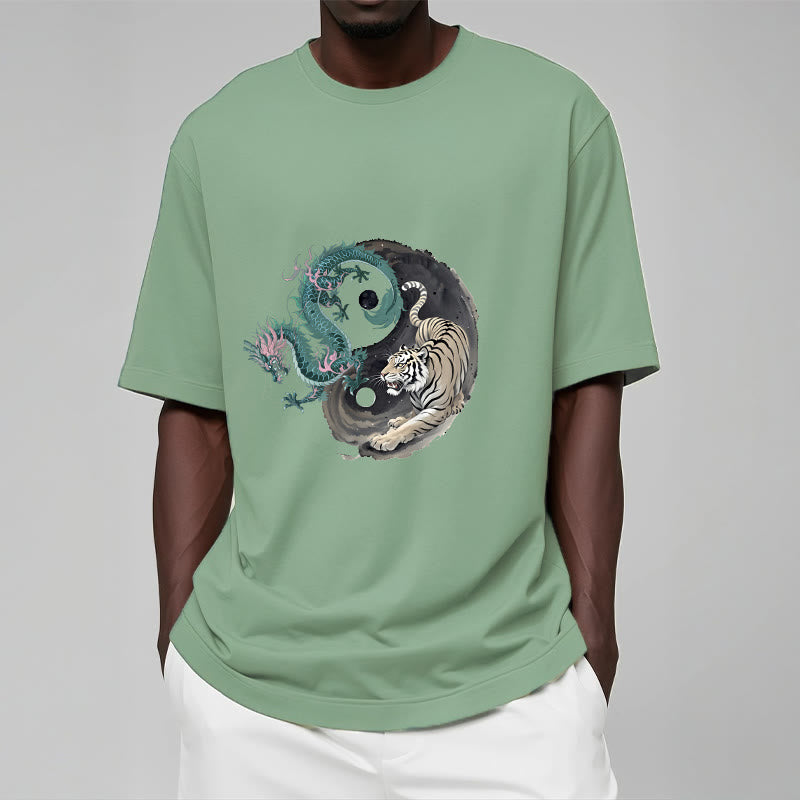 Buddha Stones、虎、龍、陰陽コットンTシャツ - image 15