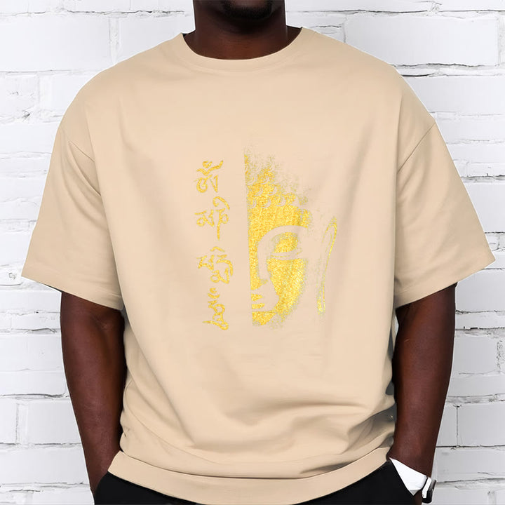 Buddha Stonesオーム・マニ・パドメ・フムゴールデン ブッダ コットン Tシャツ Tシャツ - image 9