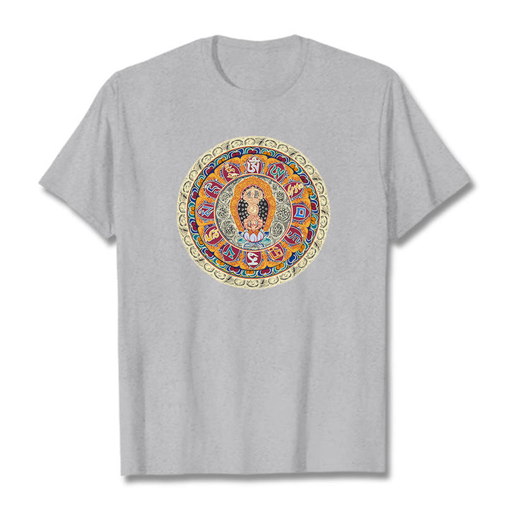 Buddha Stonesドルジェ金剛曼荼羅仏コットンTシャツ - ライトグレー - 2XL - image 18