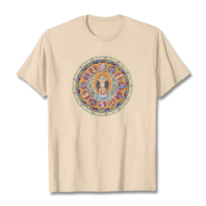 Buddha Stonesドルジェ金剛曼荼羅仏コットンTシャツ - ビスク - 2XL - image 0