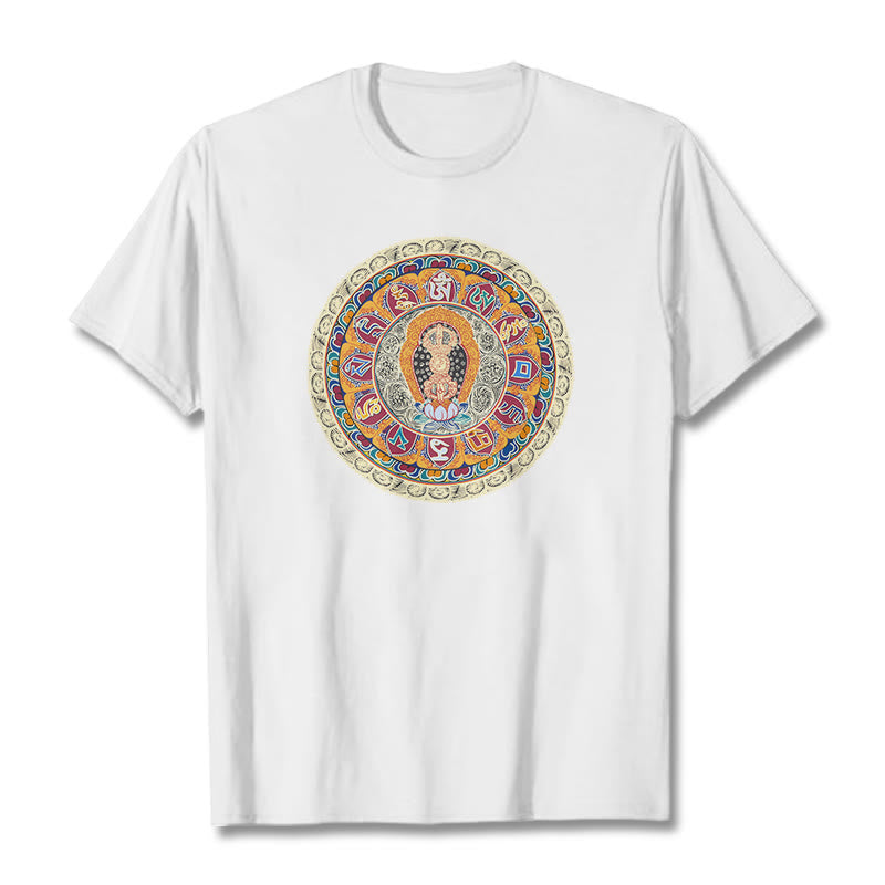Buddha Stonesドルジェ金剛曼荼羅仏コットンTシャツ - 白 - 2XL - image 11