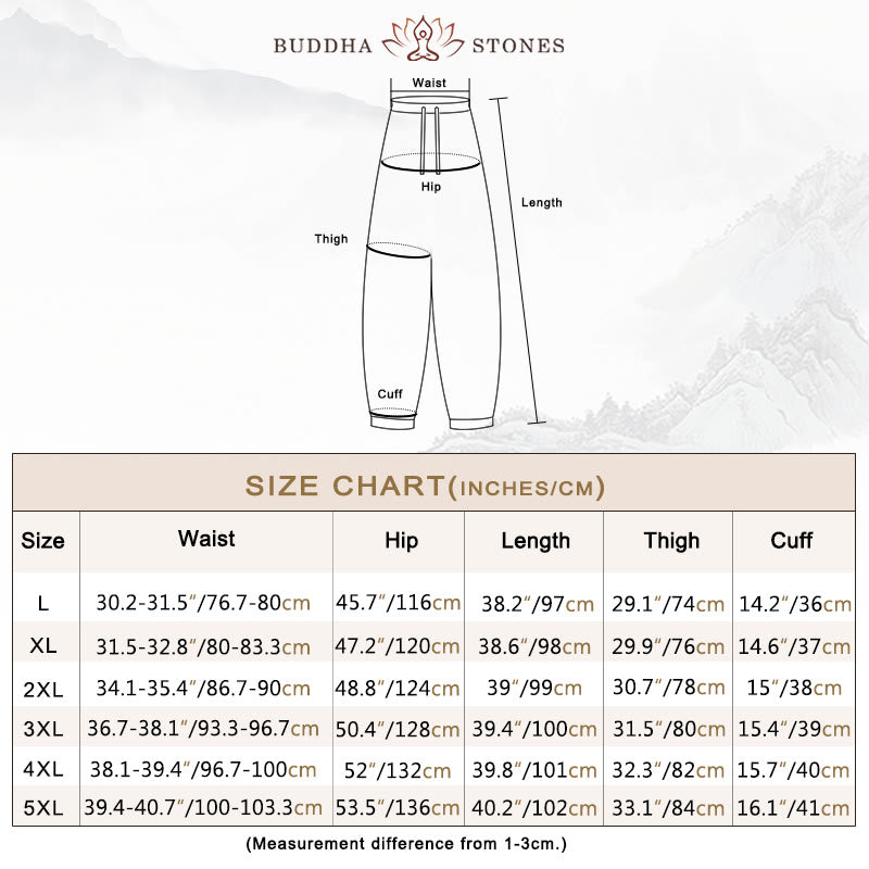 Buddha Stones秋冬 メンズ ドローストリング コーデュロイ ハーレムパンツ ポケット付き - image 6