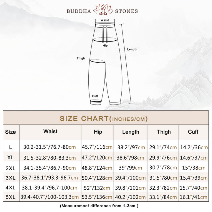 Buddha Stones秋冬 メンズ ドローストリング コーデュロイ ハーレムパンツ ポケット付き - image 6