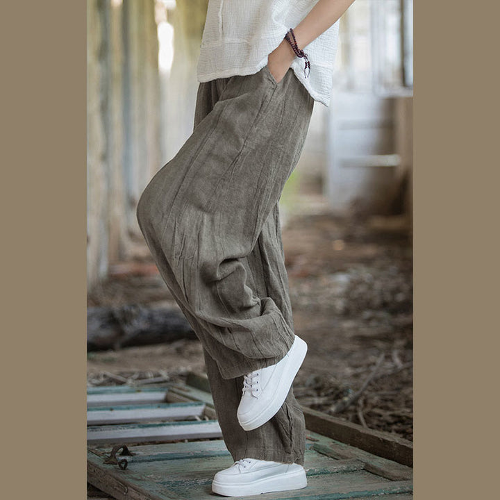 Buddha Stonesレトロ タイダイ ハーレムパンツ カジュアル レディース ヨガパンツ ポケット付き - image 19