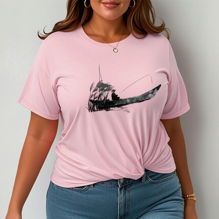 Buddha Stonesボート釣り草柄コットンTシャツ - image 19