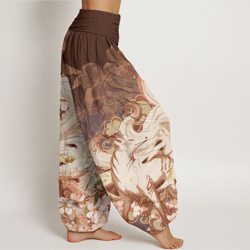 Buddha Stonesフォックス チェリーブロッサム レディース 伸縮性ウエスト ハーレムパンツ - image 6