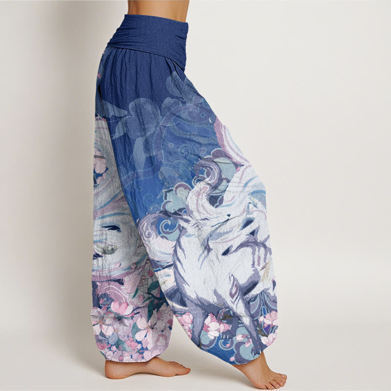Buddha Stonesフォックス チェリーブロッサム レディース 伸縮性ウエスト ハーレムパンツ - image 9