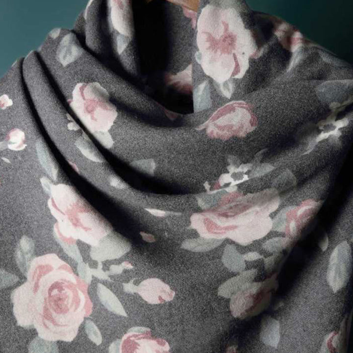 Buddha Stonesチベットショール ガーデンローズ 秋冬 心地よい旅行用スカーフラップ - image 19