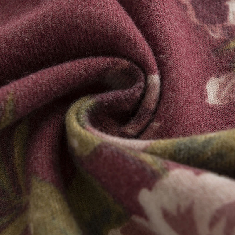 Buddha Stonesチベットショール ガーデンローズ 秋冬 心地よい旅行用スカーフラップ - image 10