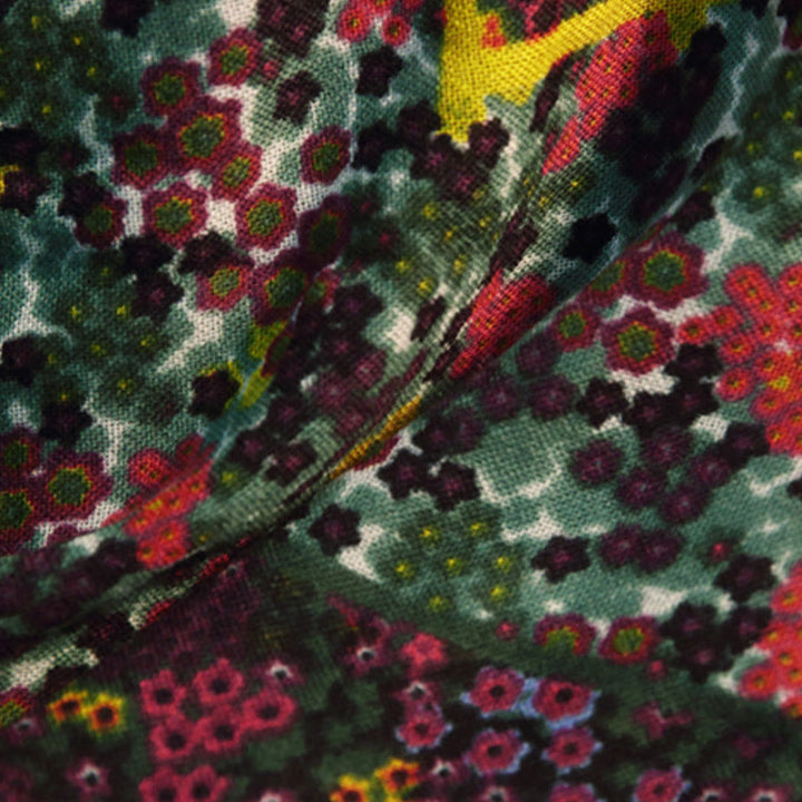 Buddha Stonesチベット ヴィンテージ 宮殿 油絵 花 ショール 冬 快適 旅行用 スカーフ ラップ - image 9