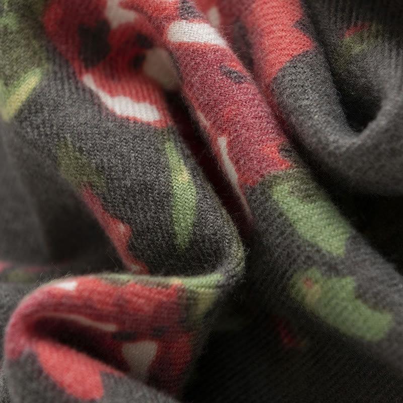 Buddha Stonesチベットローズフラワーガーデンショール秋冬用心地よいスカーフラップ  - image 14