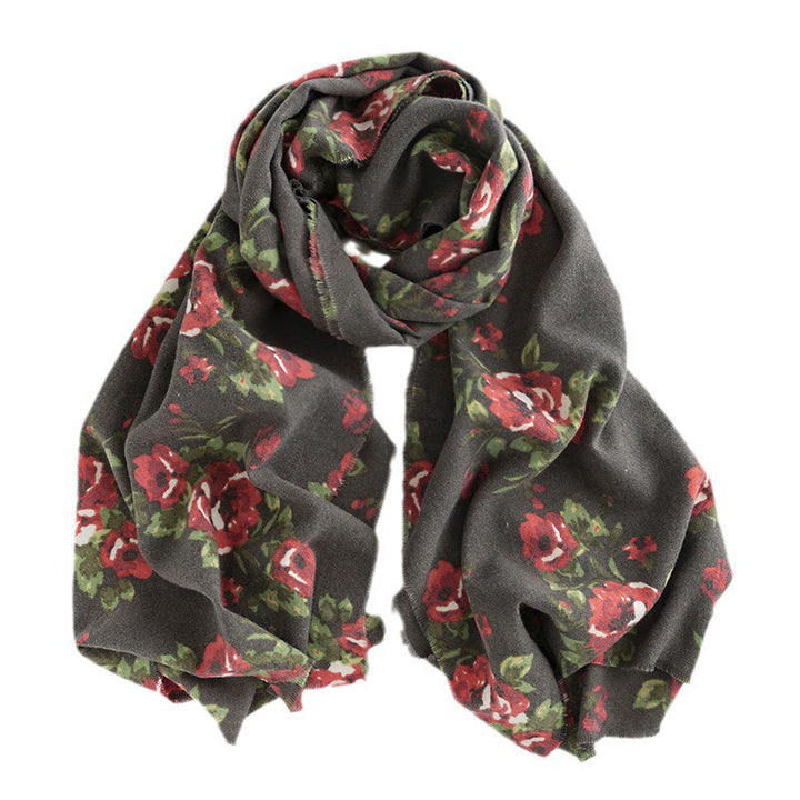 Buddha Stonesチベットローズフラワーガーデンショール秋冬用心地よいスカーフラップ  - image 21