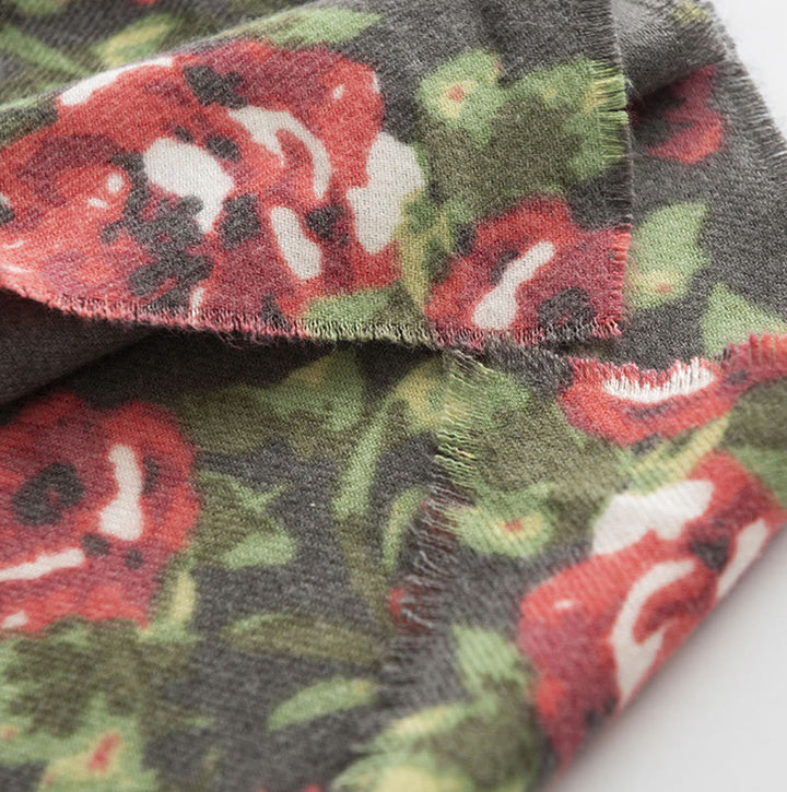 Buddha Stonesチベットローズフラワーガーデンショール秋冬用心地よいスカーフラップ  - image 19