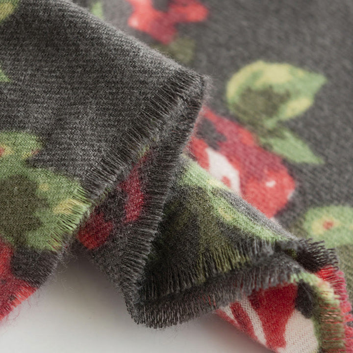 Buddha Stonesチベットローズフラワーガーデンショール秋冬用心地よいスカーフラップ  - image 20