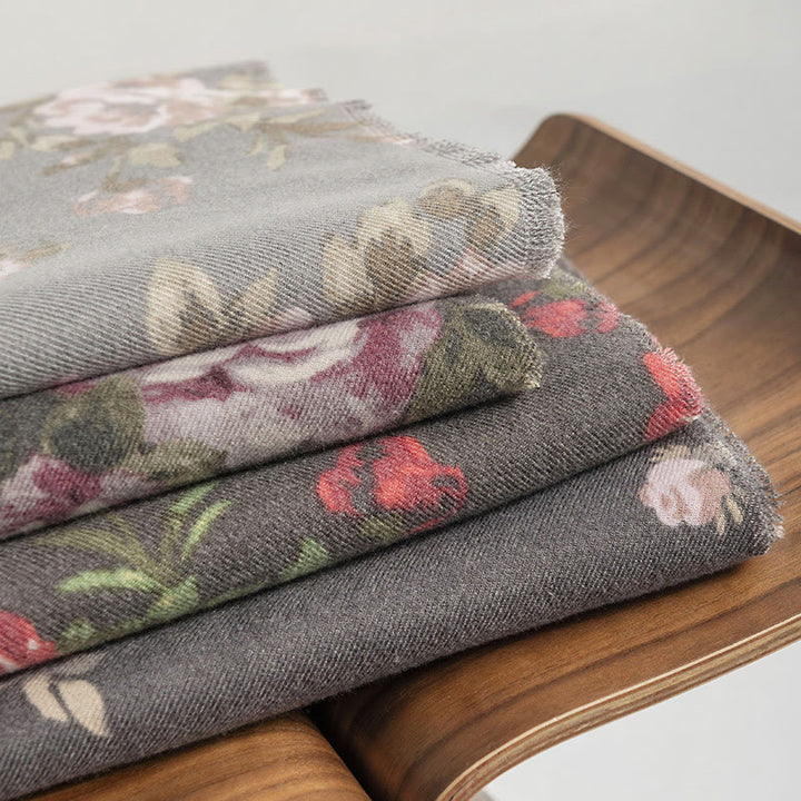 Buddha Stonesチベットローズフラワーガーデンショール秋冬用心地よいスカーフラップ  - image 1