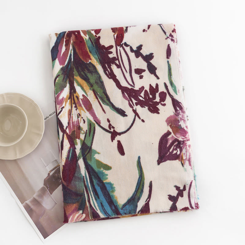 Buddha Stonesチベットの甘いカラフルな花柄ショール秋冬ソフトスカーフラップ - image 1