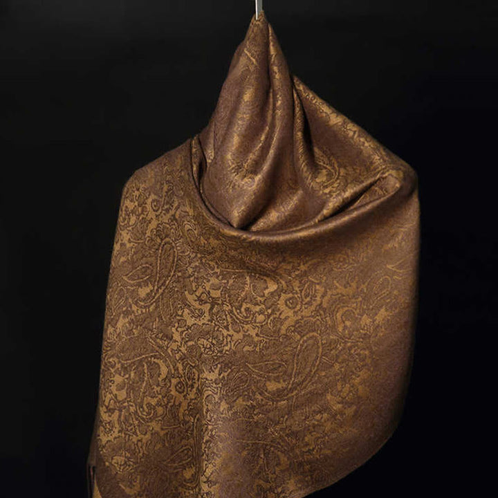 Buddha Stonesチベットカシュー ジャカード タッセル ショール 春 秋 冬 暖かい 心地良い スカーフ ラップ - image 3