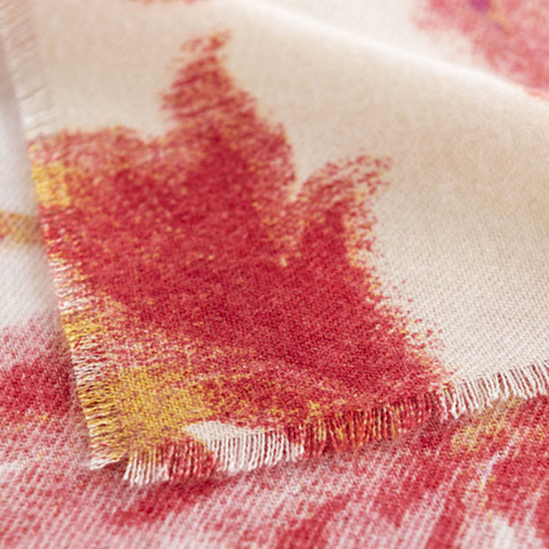 Buddha Stonesチベット赤花柄ショール 秋冬 ソフト 暖かい スカーフ ラップ - image 13