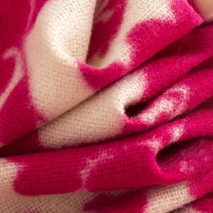 Buddha Stones、チベットのバラ、花の枝、プリントタッセルショール、秋冬用、柔らかく暖かいスカーフラップ - image 6