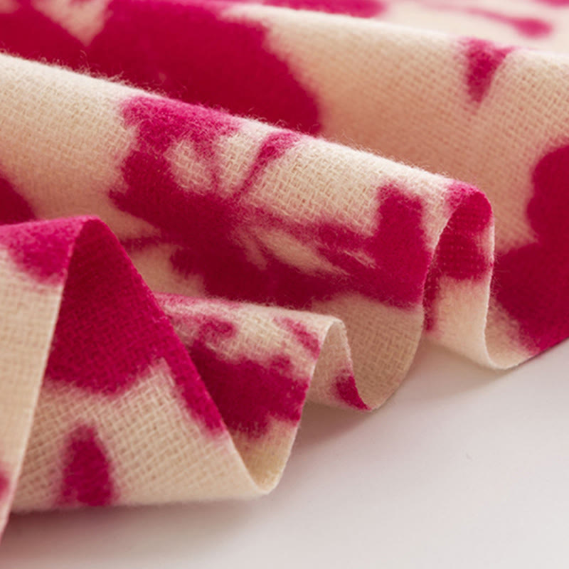 Buddha Stones、チベットのバラ、花の枝、プリントタッセルショール、秋冬用、柔らかく暖かいスカーフラップ - image 9