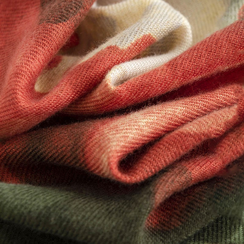 Buddha Stonesチベット 中国風 レトロ 水墨画 花柄 ショール 秋冬 あったか スカーフ ラップ - image 5