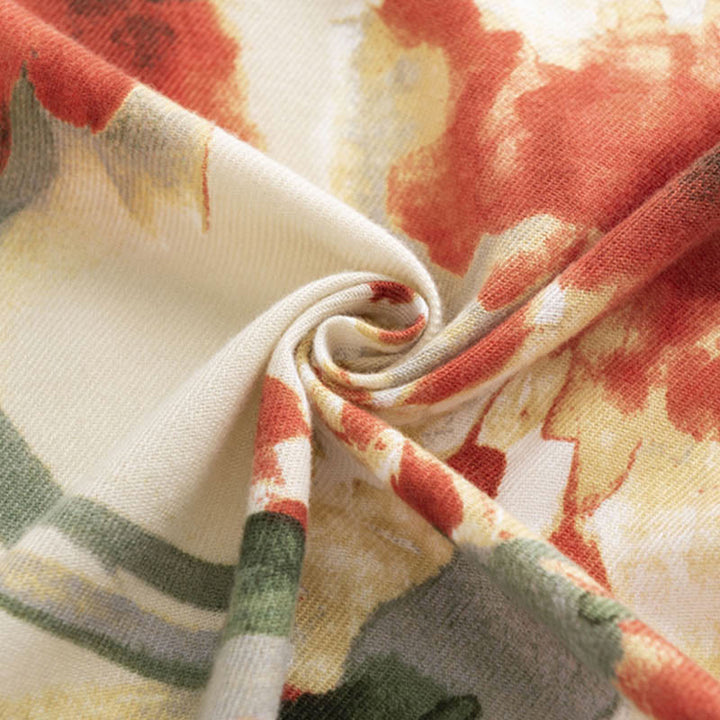 Buddha Stonesチベット 中国風 レトロ 水墨画 花柄 ショール 秋冬 あったか スカーフ ラップ - image 6