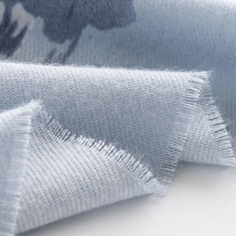 Buddha Stonesチベットショール エスニック レトロ ローズプリント 秋冬 心地良い 暖かい スカーフ ラップ - image 7