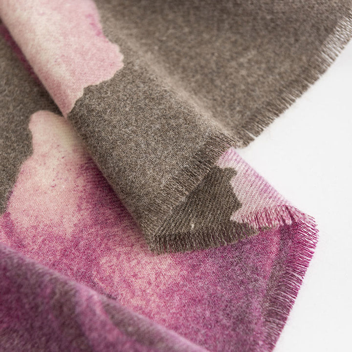 Buddha Stonesチベットショール 芸術的なスタイル ハイビスカス シリアカス プリント 秋冬 心地よい 暖かい スカーフ ラップ - image 17