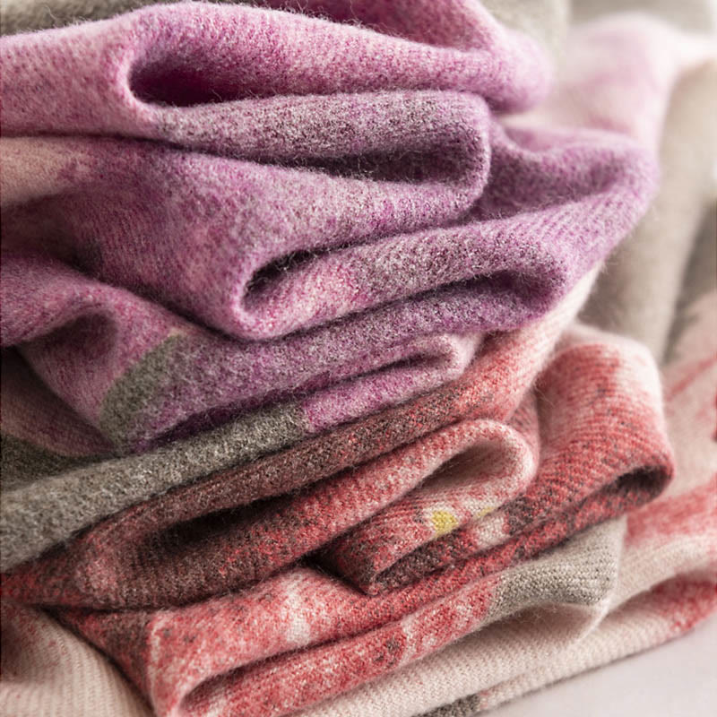 Buddha Stonesチベットショール 芸術的なスタイル ハイビスカス シリアカス プリント 秋冬 心地よい 暖かい スカーフ ラップ - image 20