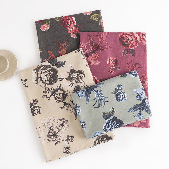 Buddha Stonesチベットショールガーデンスタイルローズフラワープリント秋冬ソフト暖かいスカーフラップ - image 1