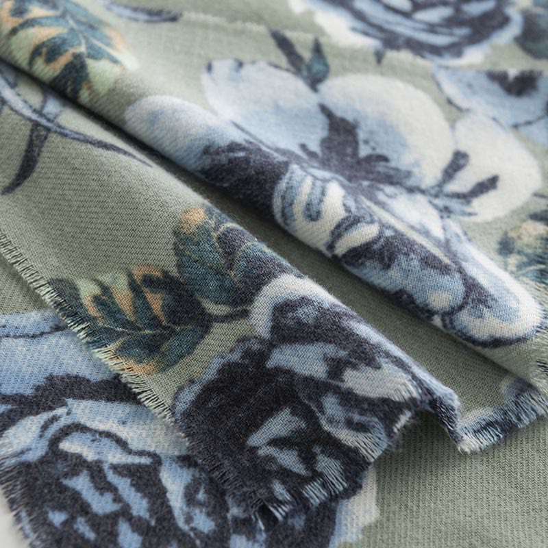 Buddha Stonesチベットショールガーデンスタイルローズフラワープリント秋冬ソフト暖かいスカーフラップ - image 7