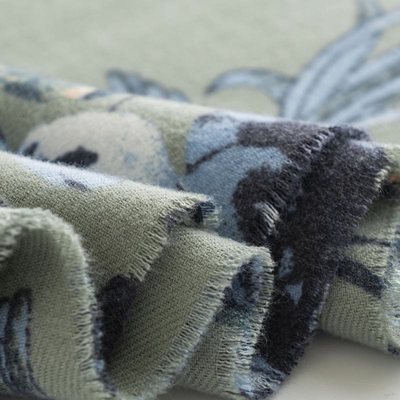 Buddha Stonesチベットショールガーデンスタイルローズフラワープリント秋冬ソフト暖かいスカーフラップ - image 8