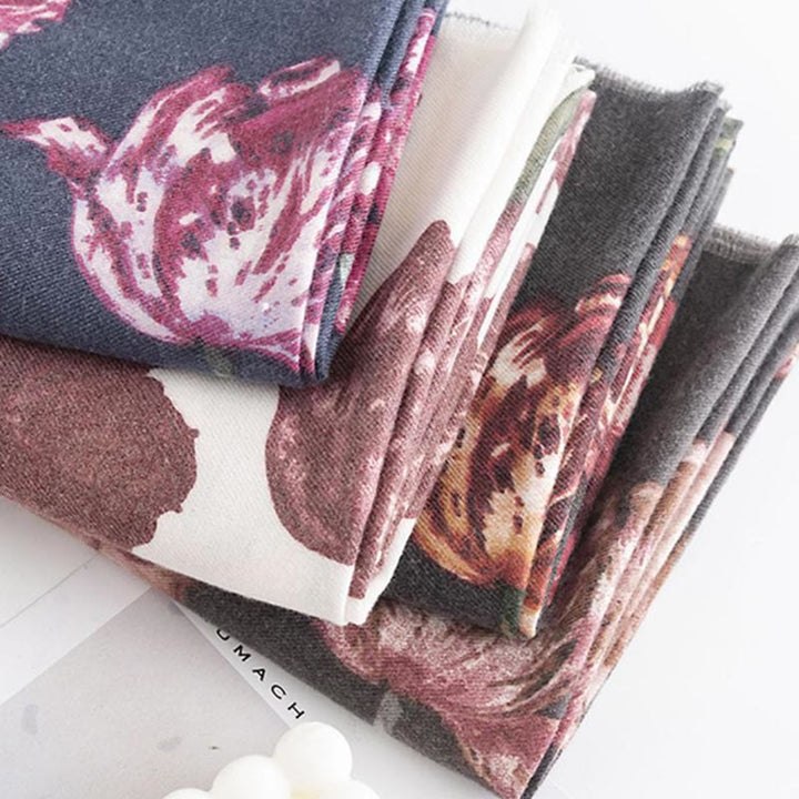 Buddha Stonesチベットショール エレガントな花柄 秋冬 ソフト 暖かい スカーフ ラップ - image 14