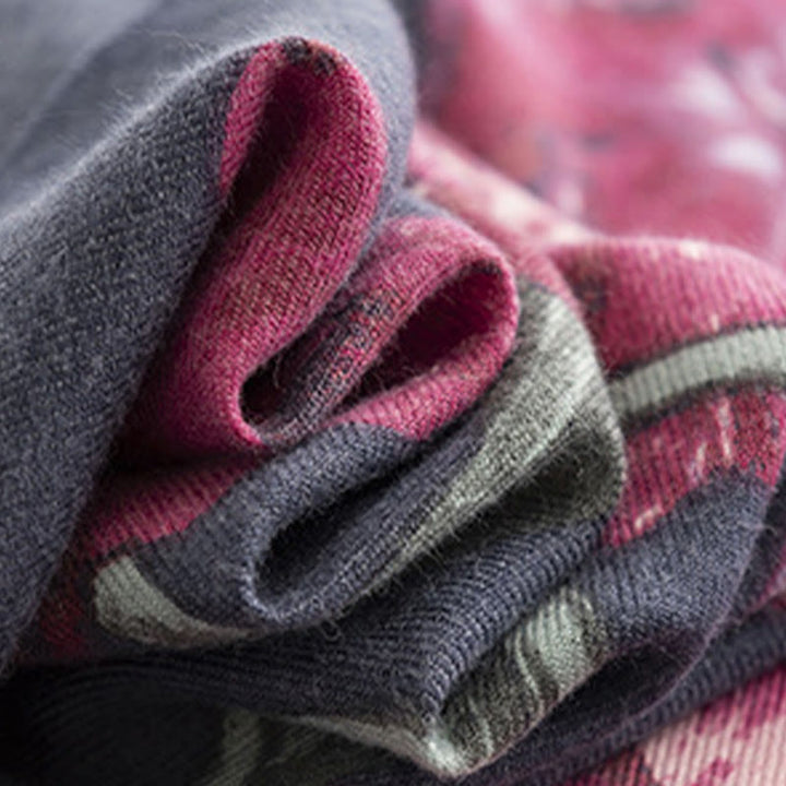 Buddha Stonesチベットショール エレガントな花柄 秋冬 ソフト 暖かい スカーフ ラップ - image 7