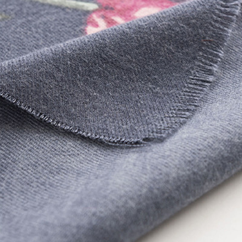 Buddha Stonesチベットショール エレガントな花柄 秋冬 ソフト 暖かい スカーフ ラップ - image 13