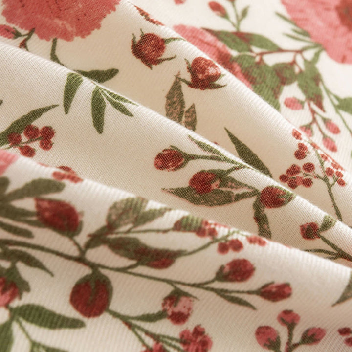 Buddha Stonesチベットショール エレガントでスイートなスタイル 大きな花の葉プリント 秋冬 ソフトで暖かいスカーフラップ - image 6