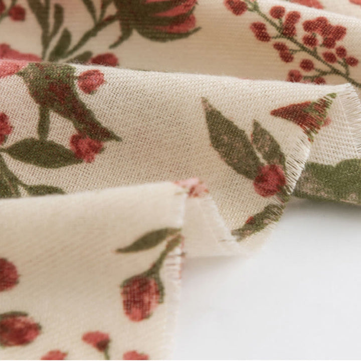 Buddha Stonesチベットショール エレガントでスイートなスタイル 大きな花の葉プリント 秋冬 ソフトで暖かいスカーフラップ - image 7