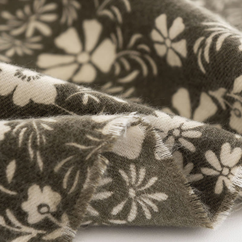 Buddha Stonesチベットショール フレッシュデイジープリント 秋冬 ソフト 暖かい 旅行用スカーフ ラップ - image 9