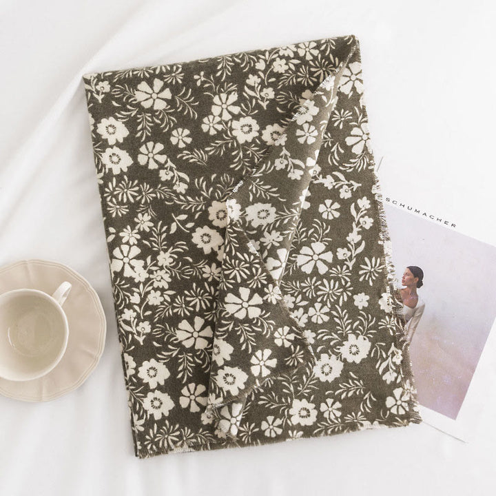 Buddha Stonesチベットショール フレッシュデイジープリント 秋冬 ソフト 暖かい 旅行用スカーフ ラップ - image 2