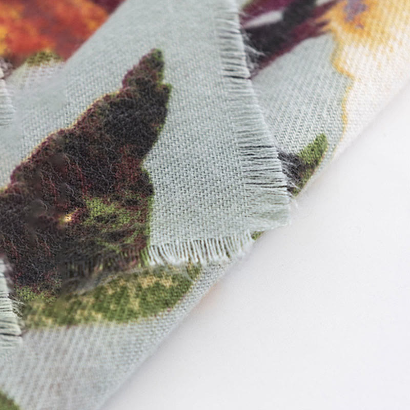 Buddha Stonesチベットのカラフルな蝶の花柄ショール秋冬ソフト暖かいスカーフラップ - image 9