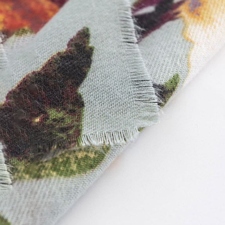 Buddha Stonesチベットのカラフルな蝶の花柄ショール秋冬ソフト暖かいスカーフラップ - image 9