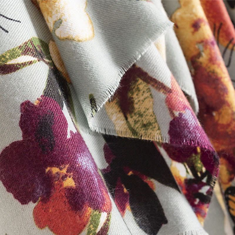 Buddha Stonesチベットのカラフルな蝶の花柄ショール秋冬ソフト暖かいスカーフラップ