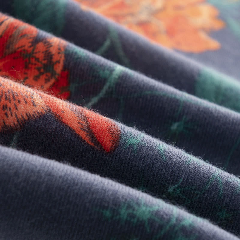 Buddha Stonesチベットマルチフローラローズプリント柄デザインショール秋冬心地良い暖かいスカーフラップ - image 6