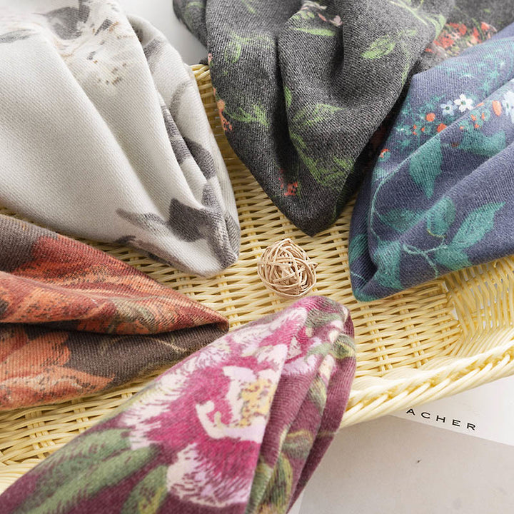 Buddha Stonesチベットマルチフローラローズプリント柄デザインショール秋冬心地良い暖かいスカーフラップ - image 13