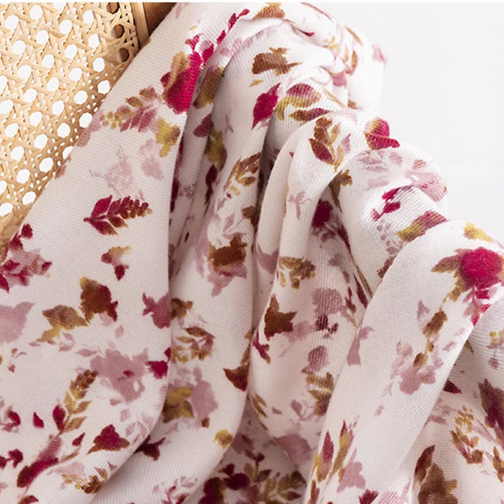 Buddha Stonesチベット 花柄 落ち葉 プリント ショール 秋冬 あったか 旅行用 スカーフ ラップ - image 5